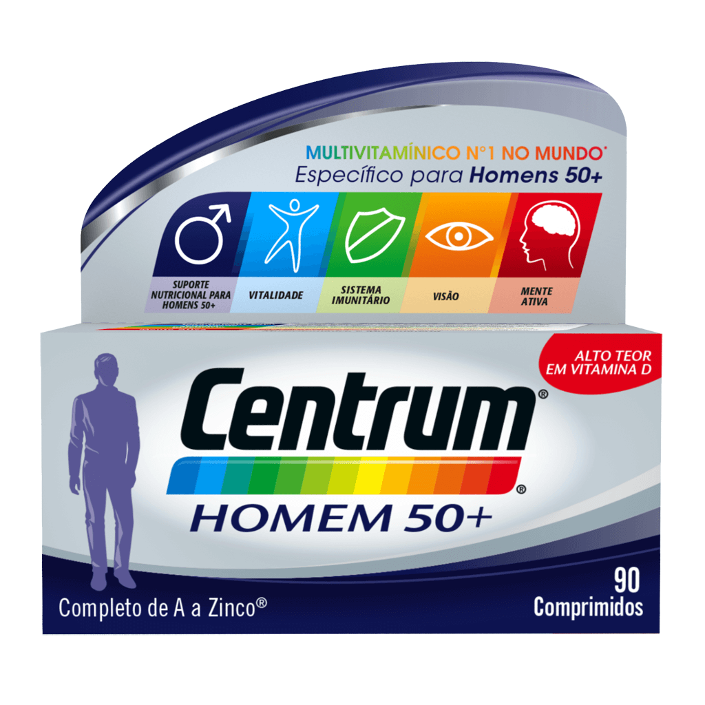 Centrum Homem 50+ 90 comprimidos  Farmácia Vida Mais